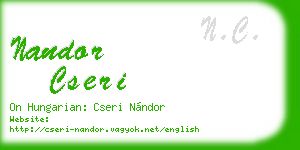 nandor cseri business card