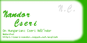 nandor cseri business card